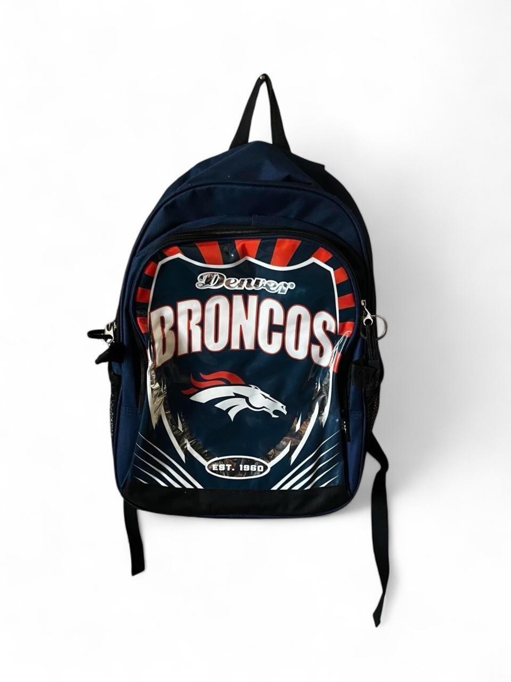 NFL Denver Broncos Navy and Orange Backpack
